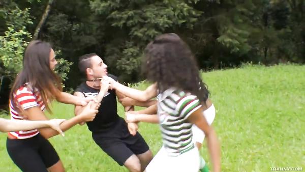 Group Shemale Porn With A Football Referee