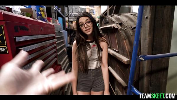 Mature Man Found Young Schoolgirl And Fucked Her In His Storage Room