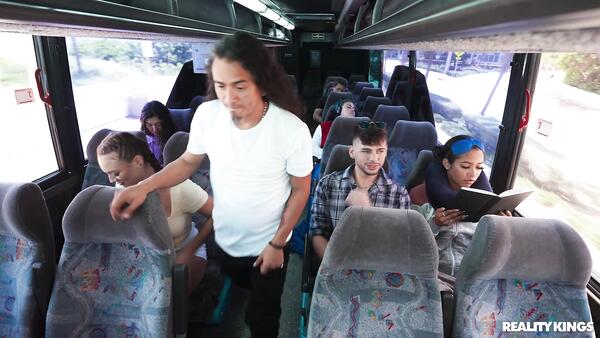 This Guy Is So Bored On The Bus, And His Wife Is So Soundly Asleep